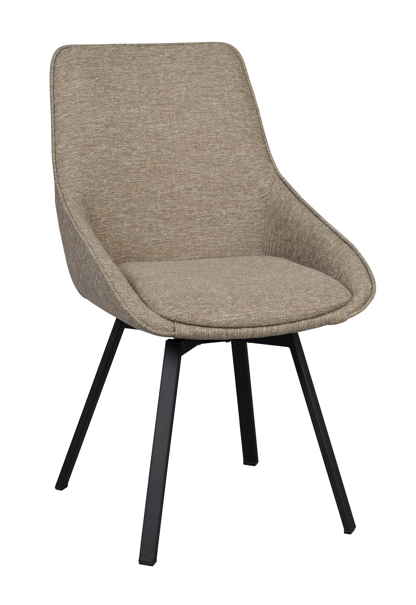 STOL flatväv  - brun/svart, Klassisk, metall/textil (51/87/57cm) - Rowico