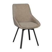 STOL flatväv  - brun/svart, Klassisk, metall/textil (51/87/57cm) - Rowico