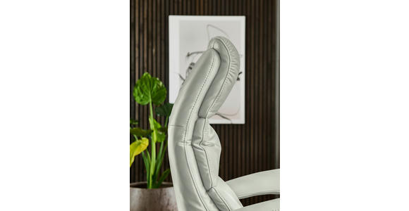 RELAXSESSEL in Leder Silberfarben  - Edelstahlfarben/Silberfarben, Design, Leder/Metall (76/119/86cm) - Dieter Knoll