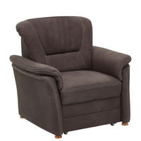 SESSEL in Mikrofaser Dunkelbraun  - Eiche Bianco/Dunkelbraun, Konventionell, Holz/Textil (101/96/92cm) - Carryhome