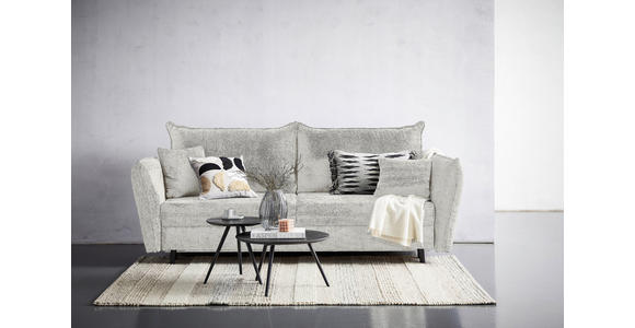 SCHLAFSOFA in Chenille Beige - Beige/Schwarz, KONVENTIONELL, Holz/Textil (238/99/108cm) - Carryhome