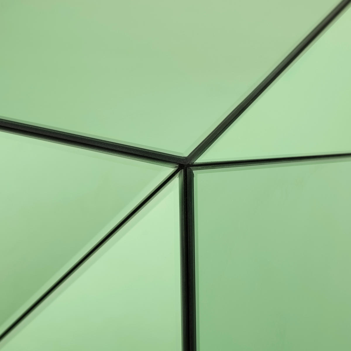 BEISTELLTISCH 40/40/40 cm Grün quadratisch  - Grün, Trend, Glas/Holzwerkstoff (40/40/40cm) - Novel