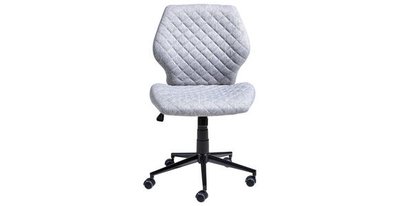 DREHSTUHL Webstoff Hellgrau  - Hellgrau/Schwarz, MODERN, Kunststoff/Textil (51/90-98/51cm) - Carryhome