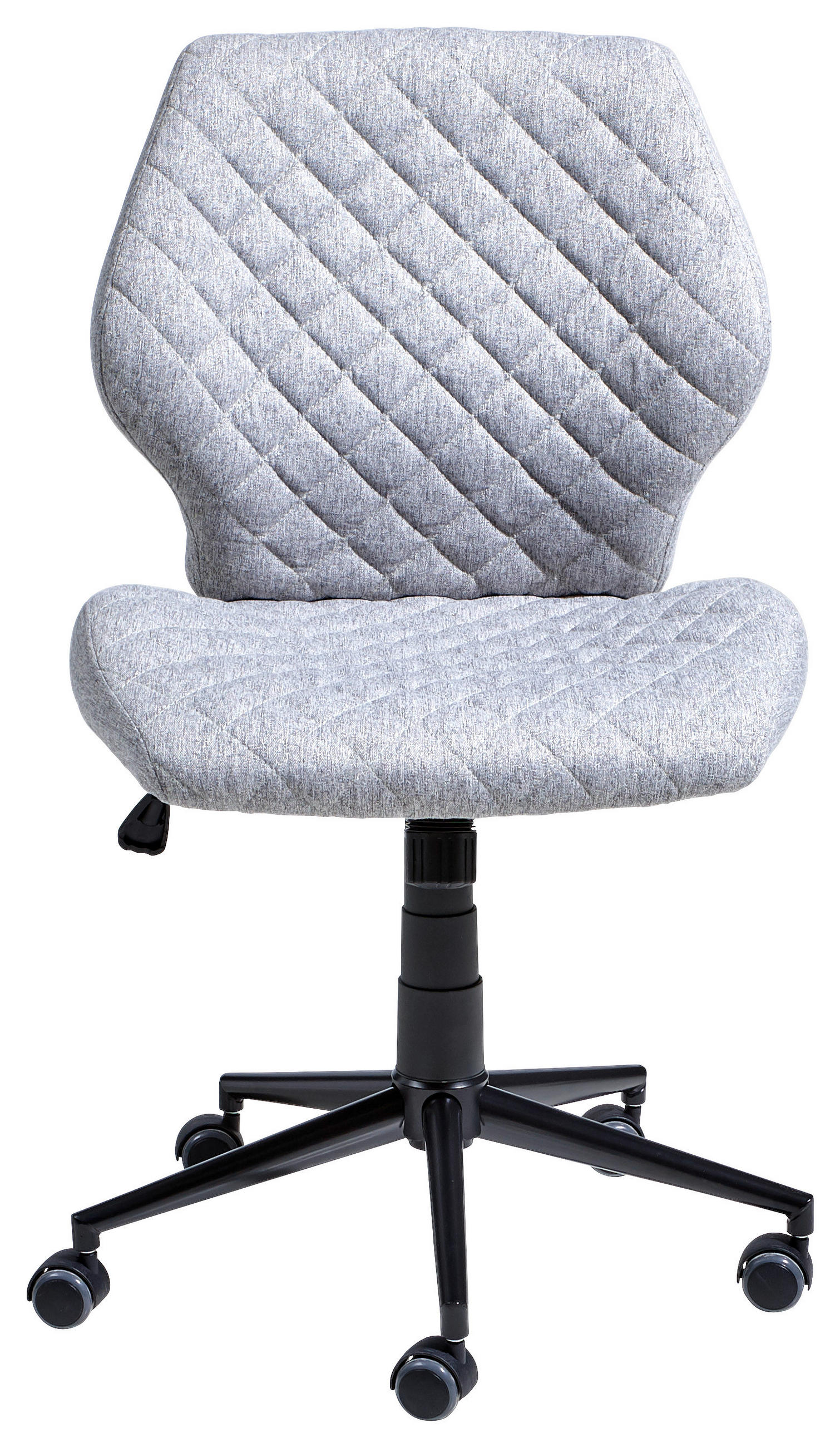 SCAUN ROTATIV  țesătură gri deschis  - gri deschis/negru, Modern, plastic/metal (51/90-98/51cm) - Carryhome