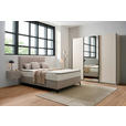 BOXSPRINGBETT 140/200 cm  in Beige  - Beige/Schwarz, Design, Kunststoff/Textil (140/200cm) - Hom`in