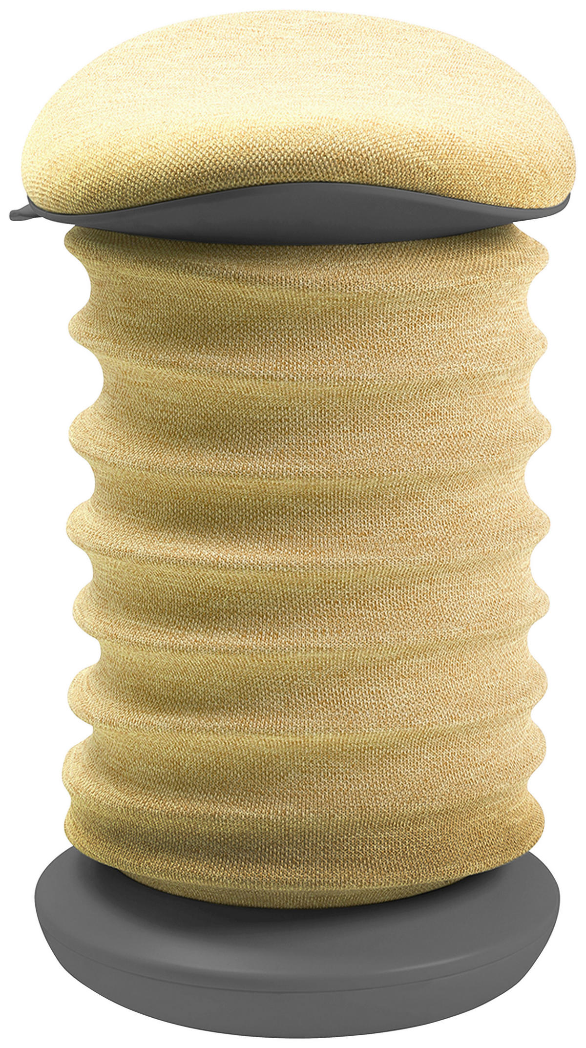 BÜROHOCKER 37,5/53-64/36 cm  - Gelb/Grau, Design, Kunststoff/Textil (37,5/53-64/36cm) - Topstar