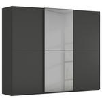 SCHWEBETÜRENSCHRANK  in Graphitfarben  - Graphitfarben, KONVENTIONELL, Glas/Holzwerkstoff (301/223/68cm) - Novel