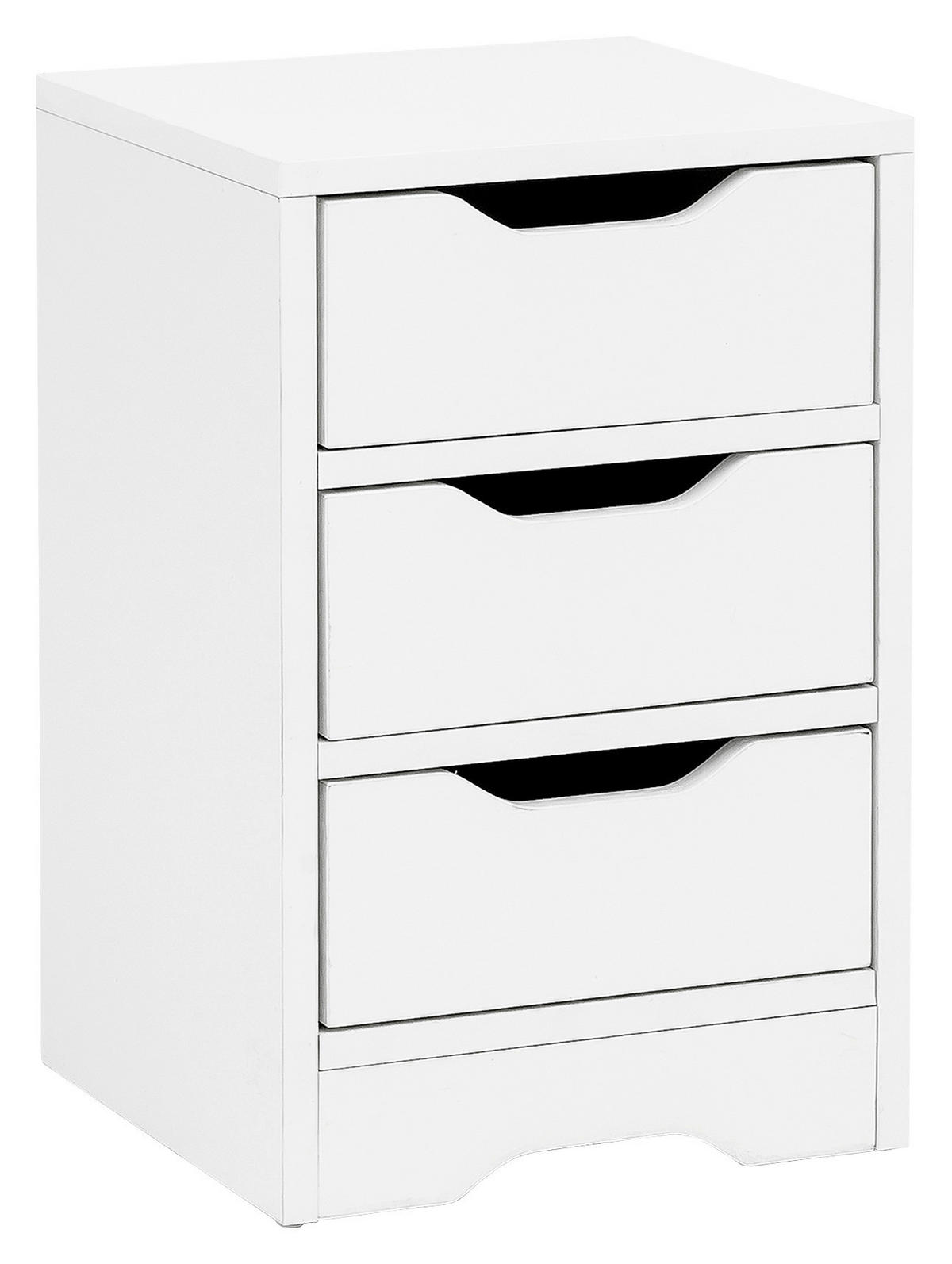 NACHTKÄSTCHEN 31/49/31 cm  in Weiß  - Weiß, MODERN, Holzwerkstoff (31/49/31cm) - MID.YOU