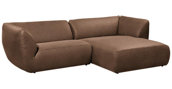 ECKSOFA in Lederlook Cappuccino  - Schwarz/Cappuccino, KONVENTIONELL, Kunststoff/Textil (278/175cm) - Carryhome