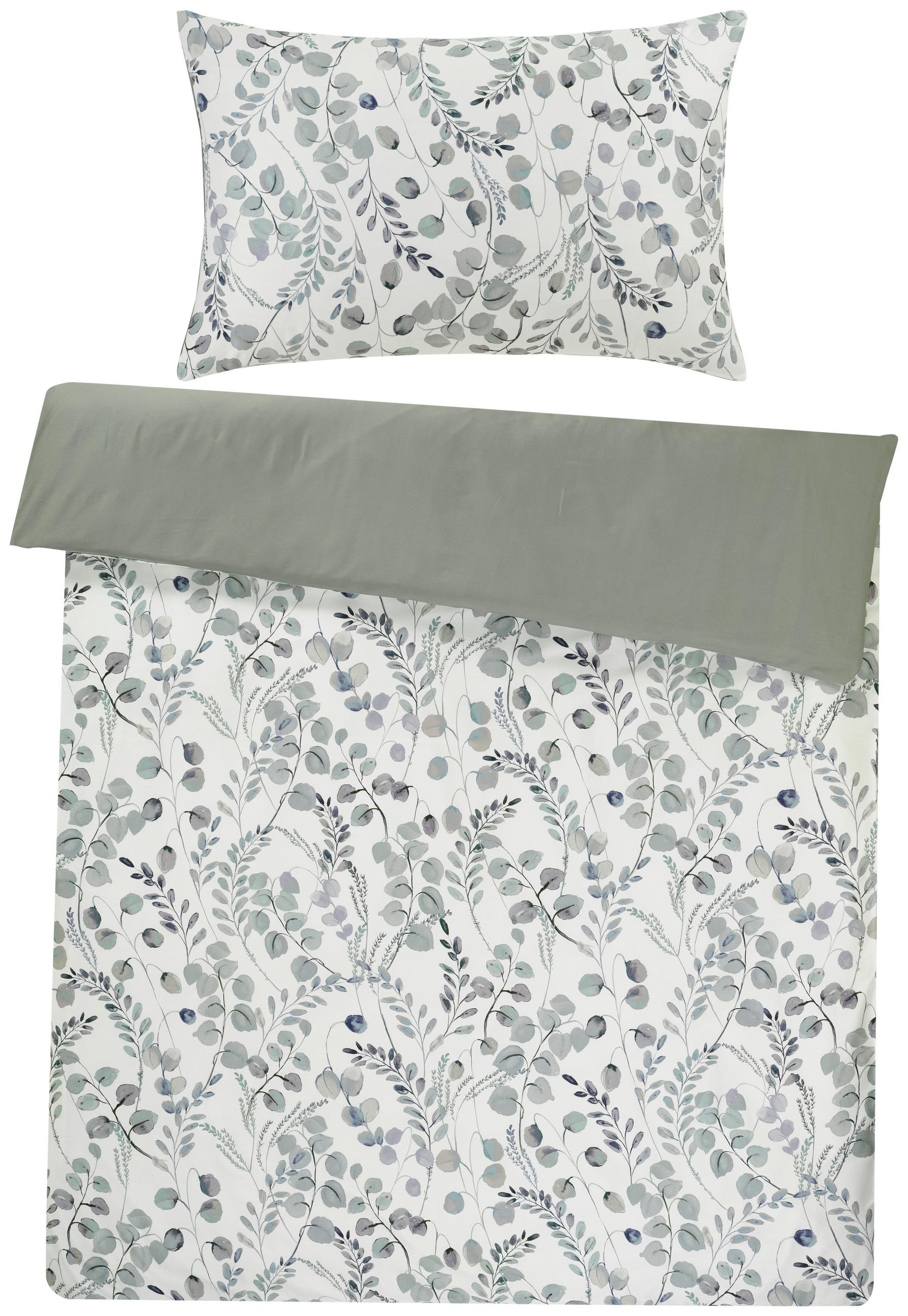 BETTWÄSCHESET Satin 160/210 cm  50 cm/70 cm  - Mintgrün, Basics, Textil (160/210cm) - Ambiente