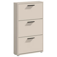 BILLENŐS CIPŐSSZEKRÉNY 59/103/17 cm  - kasmírszínű/fekete, Design, műanyag/faalapú anyag (59/103/17cm) - Carryhome