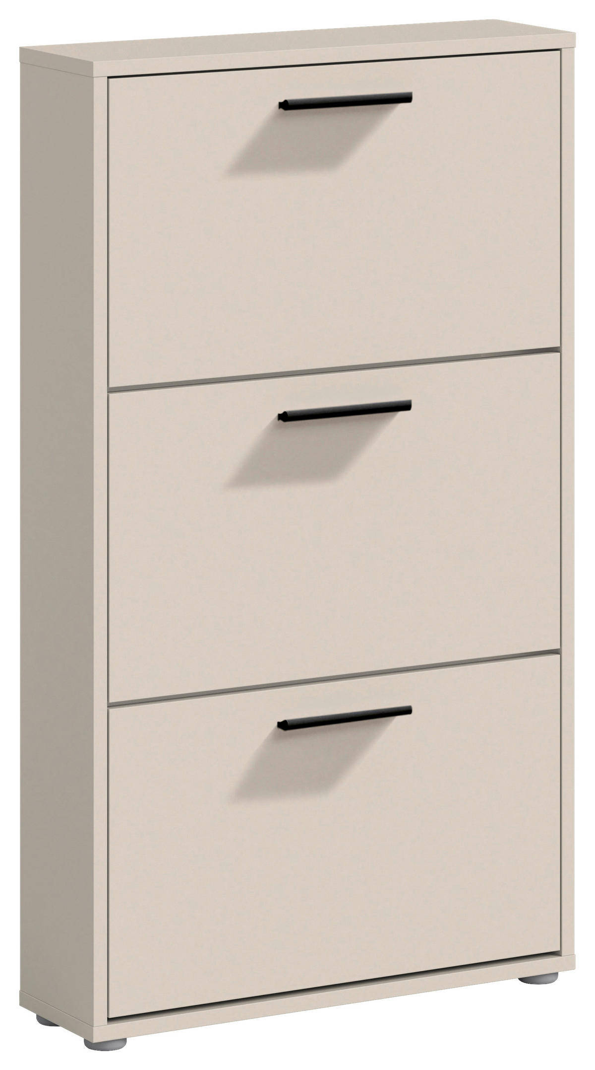 BILLENŐS CIPŐSSZEKRÉNY 59/103/17 cm  - kasmírszínű/fekete, Design, műanyag/faalapú anyag (59/103/17cm) - Carryhome