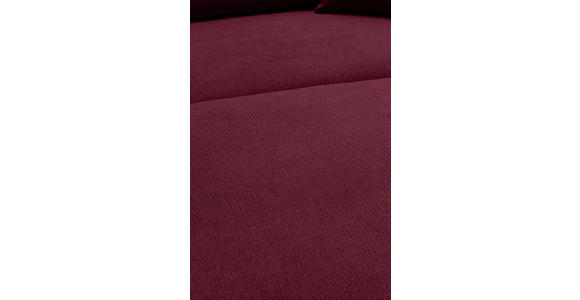 ECKSOFA  in Webstoff Bordeaux  304/196 cm  - Bordeaux/Schwarz, KONVENTIONELL, Textil/Metall (304/196cm) - Hom`in