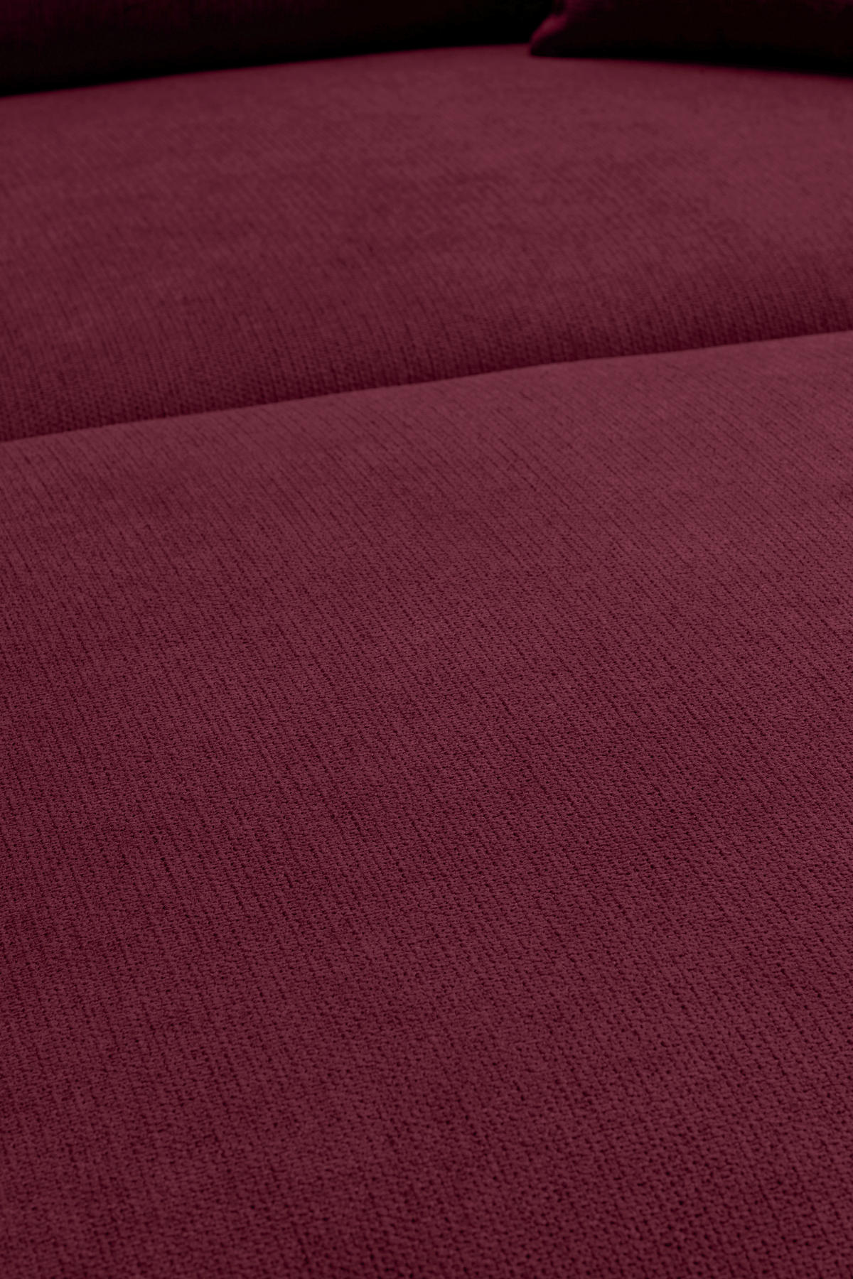 ECKSOFA Bordeaux Webstoff  - Bordeaux/Schwarz, KONVENTIONELL, Textil/Metall (304/196cm) - Hom`in