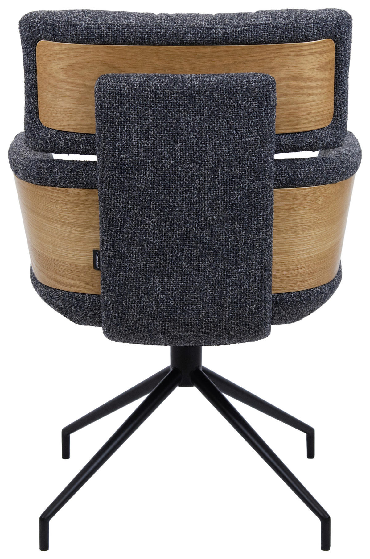 ARMLEHNSTUHL  in Eisen Webstoff  - Eichefarben/Dunkelgrau, Design, Holz/Textil (62/92/66cm) - Dieter Knoll