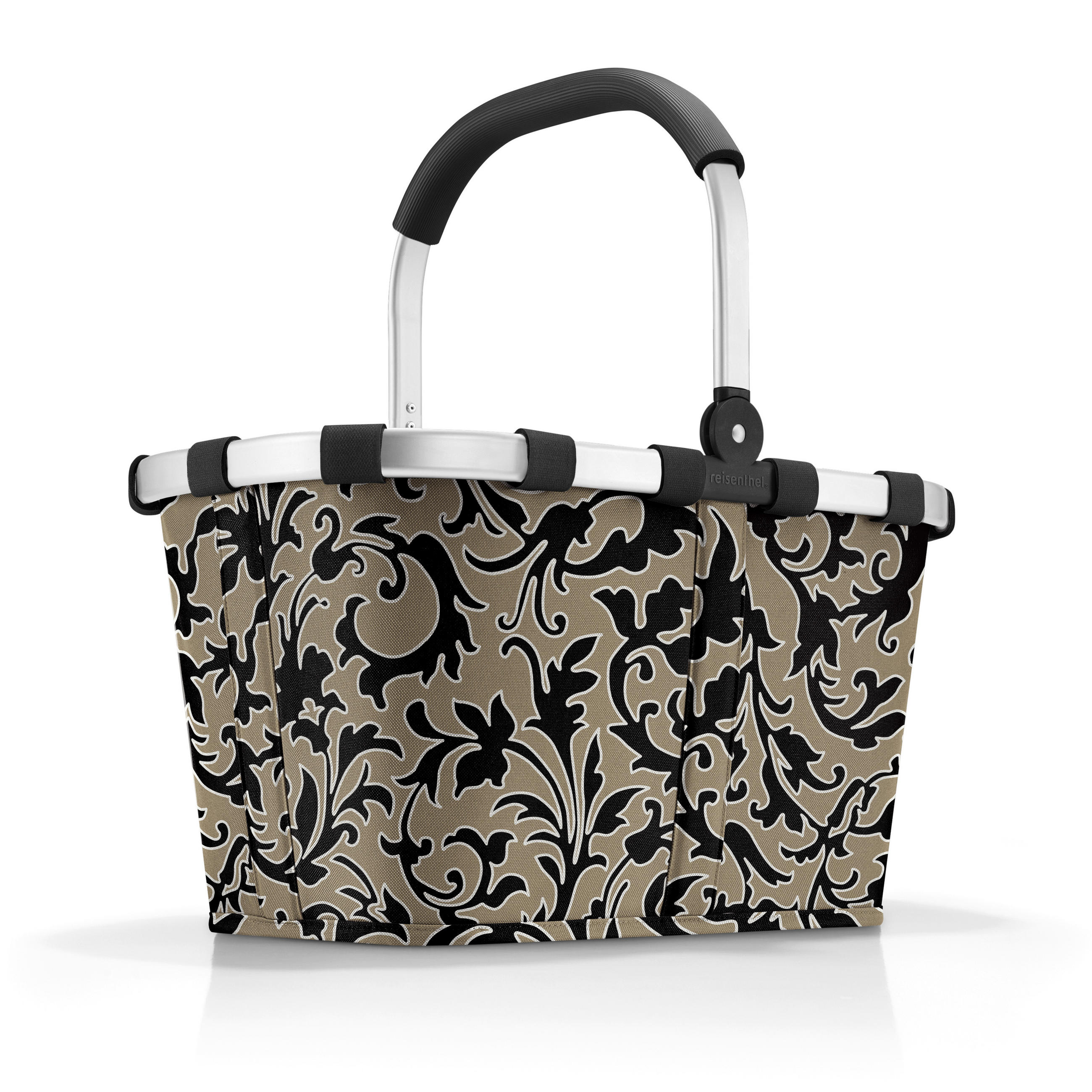 EINKAUFSKORB Baroque Marble 22 L - Schwarz/Braun, Basics, Kunststoff/Textil (49/29/28cm) - Reisenthel
