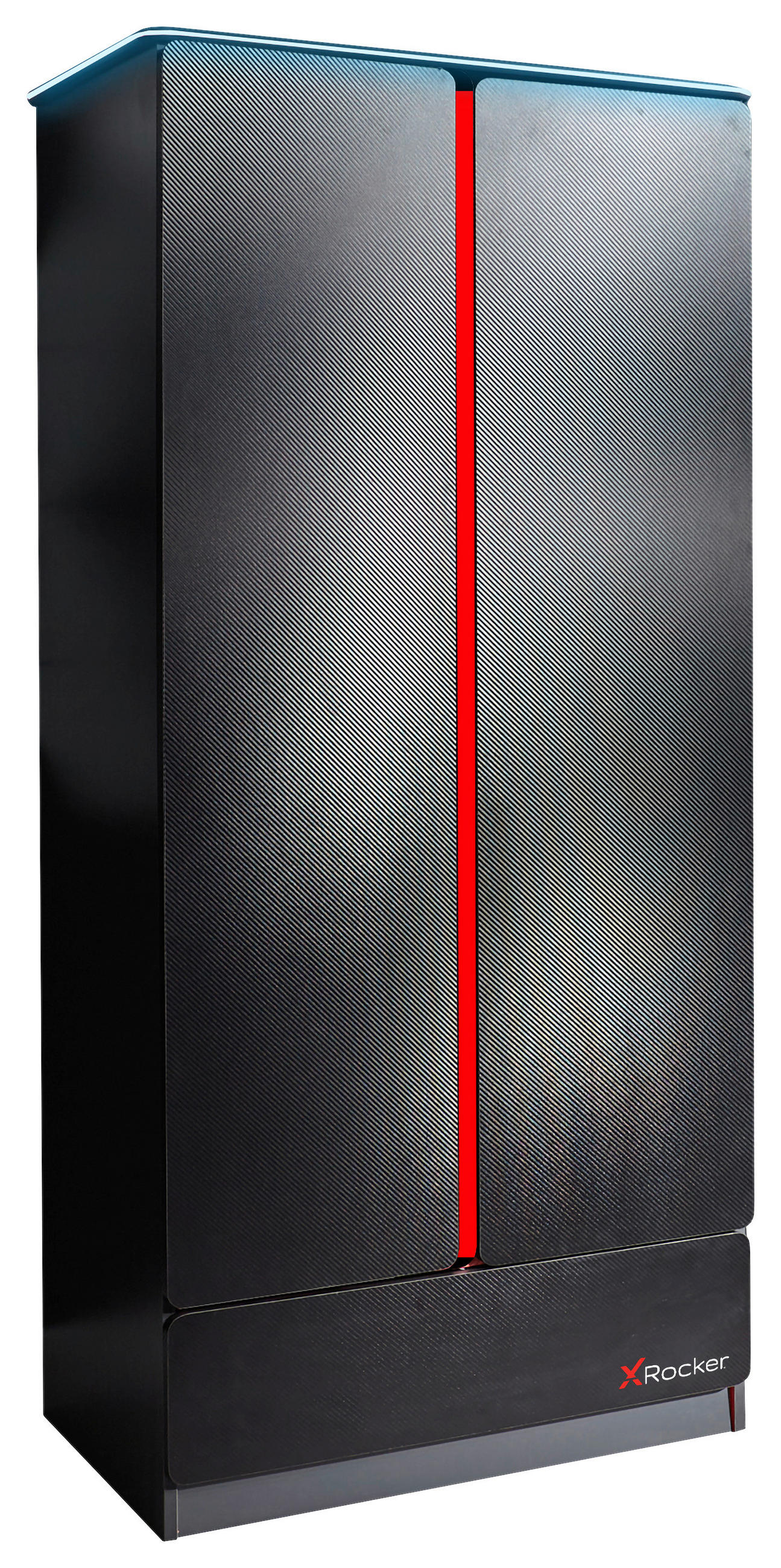KLEIDERSCHRANK in Rot, Schwarz - Rot/Schwarz, MODERN, Holzwerkstoff (79/181/51,5cm) - X Rocker
