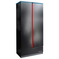 KLEIDERSCHRANK  in Rot, Schwarz  - Rot/Schwarz, MODERN, Holzwerkstoff (79/181/51,5cm) - X Rocker