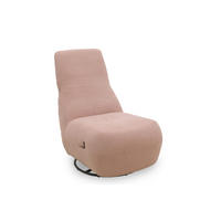 SESSEL in Mikrofaser Rosa  - Schwarz/Rosa, Design, Textil/Metall (68/67/88cm) - MID.YOU