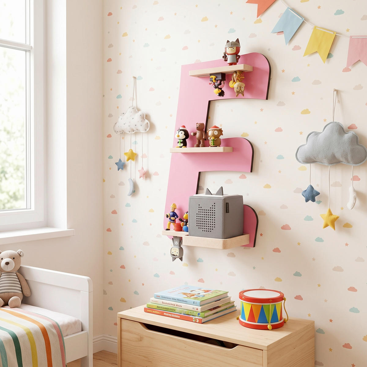 KINDERREGAL  - Pink, Modern, Holzwerkstoff (32/47/19cm) - Livetastic