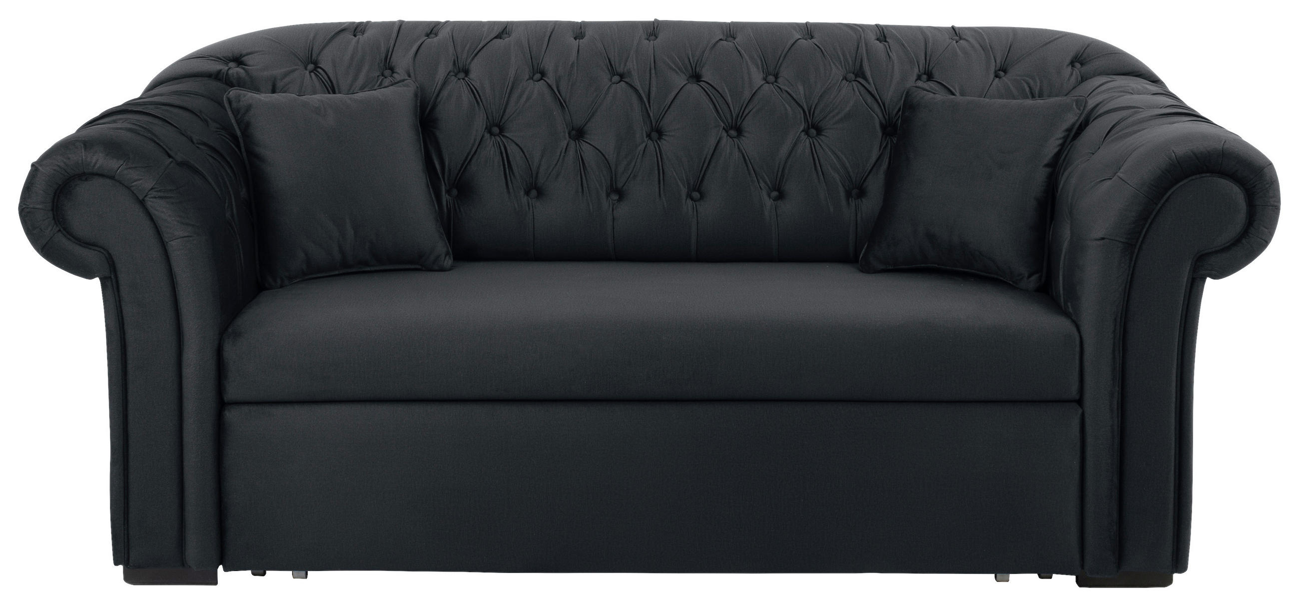 SCHLAFSOFA Velours Anthrazit  - Anthrazit/Schwarz, Design, Holz/Textil (213/86/99cm) - MID.YOU