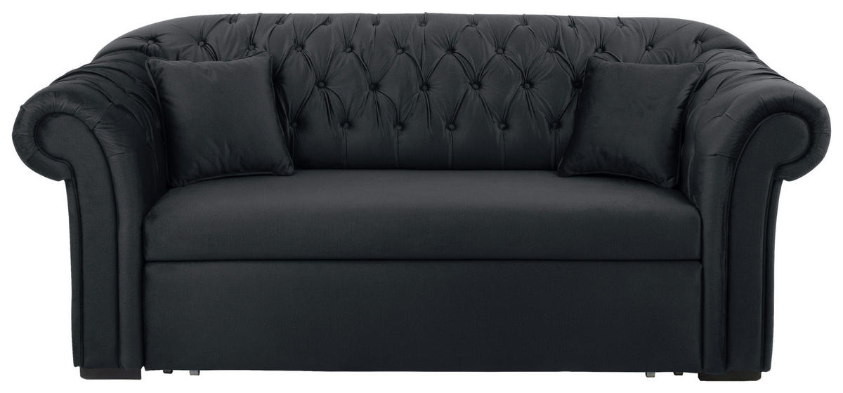 KANAPÉÁGY textil antracit  - fekete/antracit, Design, textil/fa (213/86/99cm) - MID.YOU