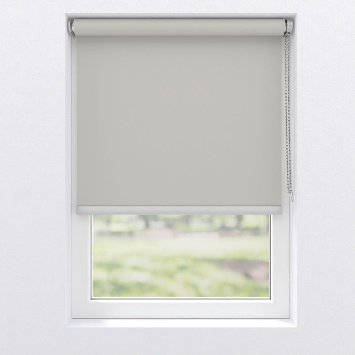 VERDUNKELUNGSROLLO  - Hellgrau, Basics, Textil (150/190cm)