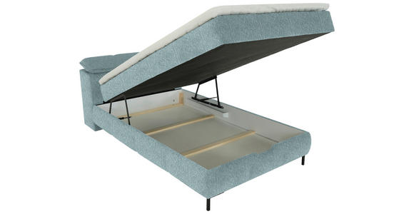 BOXBETT 120/200 cm in Blaugrau - Blaugrau/Schwarz, KONVENTIONELL, Holz/Holzwerkstoff (120/200cm) - Xora