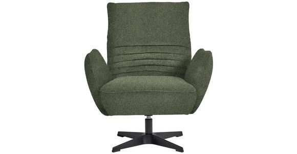 SESSEL in Bouclé Grün  - Schwarz/Grün, Design, Textil/Metall (60/94/86cm) - Dieter Knoll