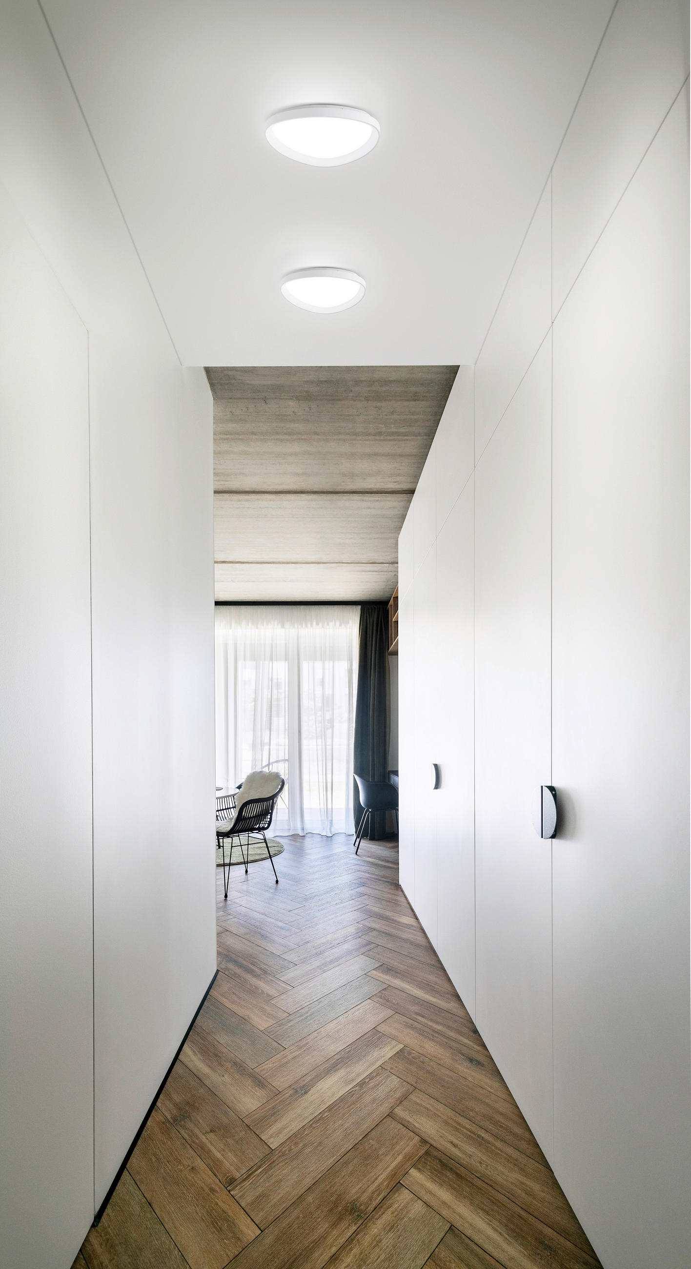 LED-DECKENLEUCHTE Quirk 42/7 cm   - Goldfarben, KONVENTIONELL, Kunststoff/Metall (42/7cm) - Fabas Luce