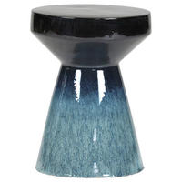 BEISTELLTISCH 33/33/45 cm Blau, Schwarz rund  - Blau/Schwarz, Design, Keramik (33/33/45cm) - Carryhome