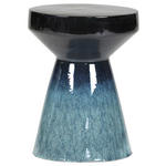 BEISTELLTISCH 33/33/45 cm Blau, Schwarz rund  - Blau/Schwarz, Design, Keramik (33/33/45cm) - Carryhome