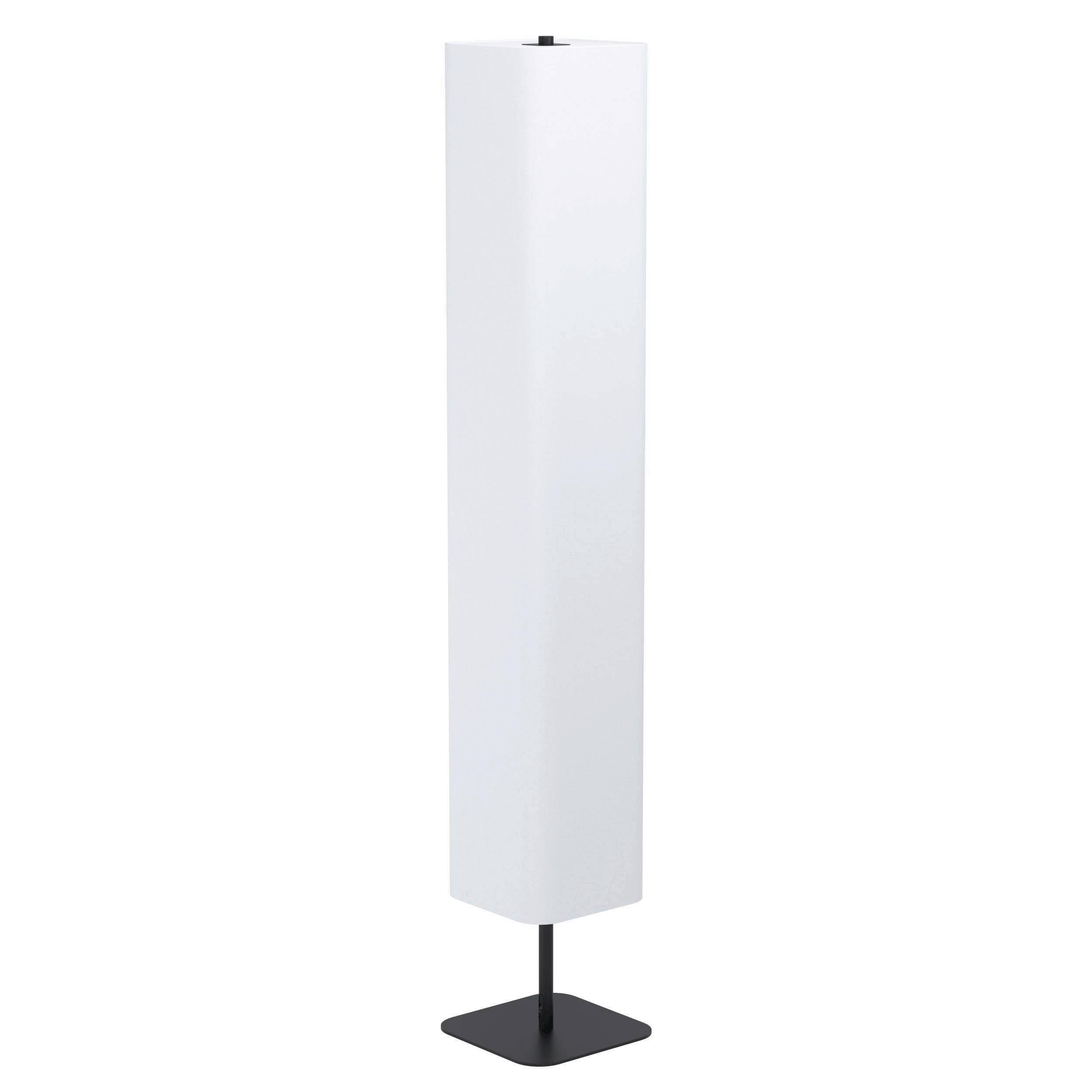 GOLVLAMPA 20/20/129,5 cm    - vit/svart, Klassisk, metall/textil (20/20/129,5cm) - Eglo