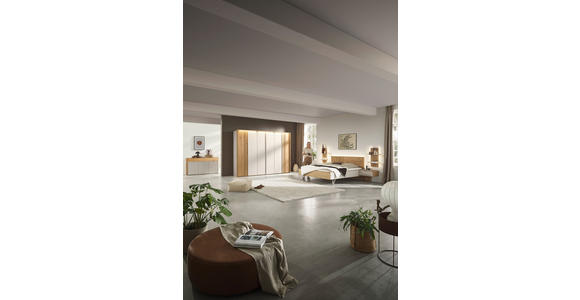 BETTANLAGE 180/200 cm  in Perlmutt, Wildeiche  - Wildeiche/Perlmutt, Design, Holz/Holzwerkstoff (180/200cm) - Valnatura