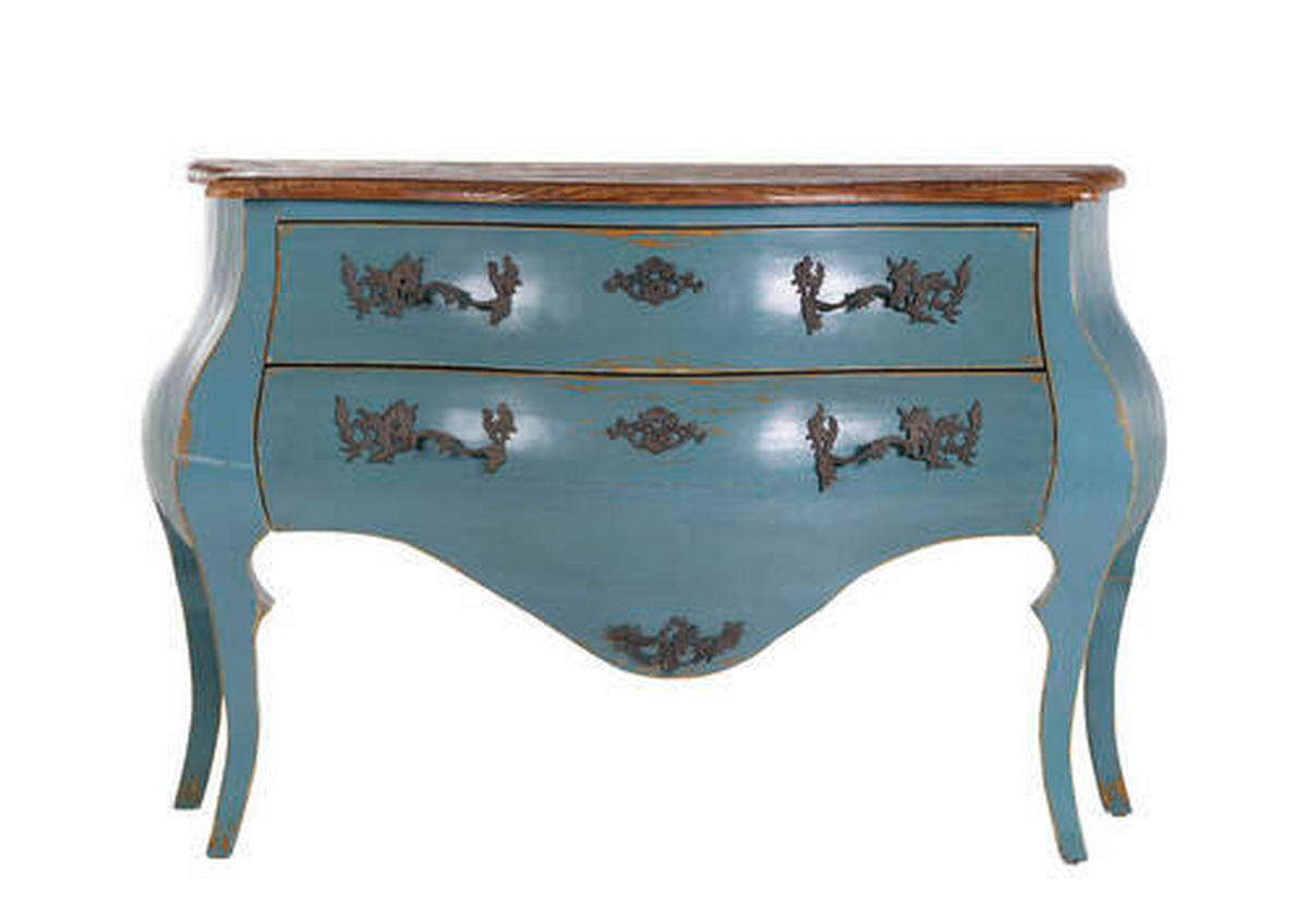 SIDEBOARD  in 122/86/57 cm  - Blau/Messingfarben, Design, Holz/Metall (122/86/57cm) - Landscape
