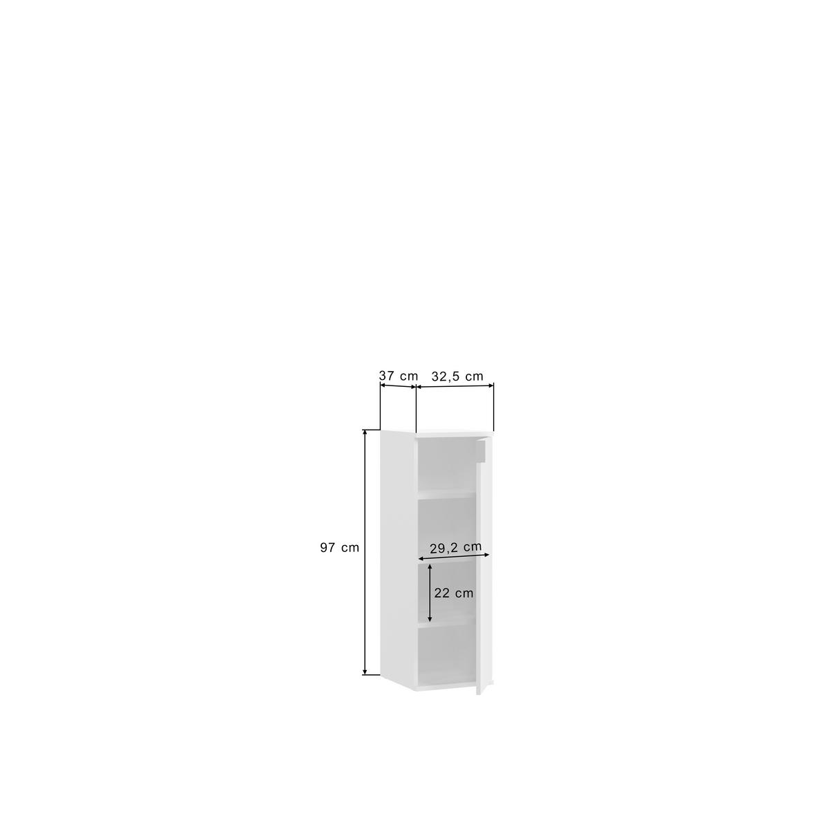 KOMODA, bílá, 32,5/97/37 cm - bílá/černá, Moderní, kov/kompozitní dřevo (32,5/97/37cm) - MID.YOU