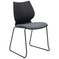 STUHL  in Eisen Webstoff matt  - Dunkelgrau/Schwarz, Modern, Kunststoff/Textil (51,5/85.5/58.5cm) - Hom`in