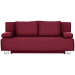 SCHLAFSOFA  in Webstoff Bordeaux  - Chromfarben/Bordeaux, Design, Textil/Metall (197/88/89cm) - Xora