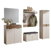GARDEROBE 5-teilig  in 269/200/40 cm  - Kaschmir/Eichefarben, Design, Holzwerkstoff (269/200/40cm) - Voleo
