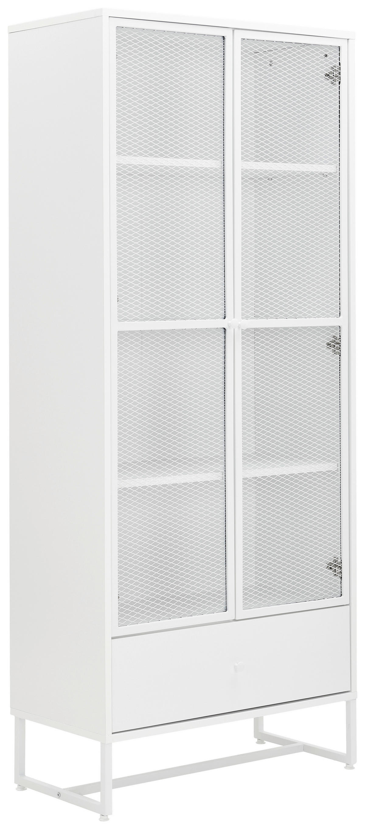 VITRINE in Weiß  - Weiß, MODERN, Holzwerkstoff/Metall (80/191/41cm) - Novel