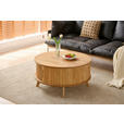 COUCHTISCH Eiche furniert, massiv 80/80/41 cm rund Eichefarben  - Eichefarben, Natur, Holz/Holzwerkstoff (80/80/41cm) - Waldwelt