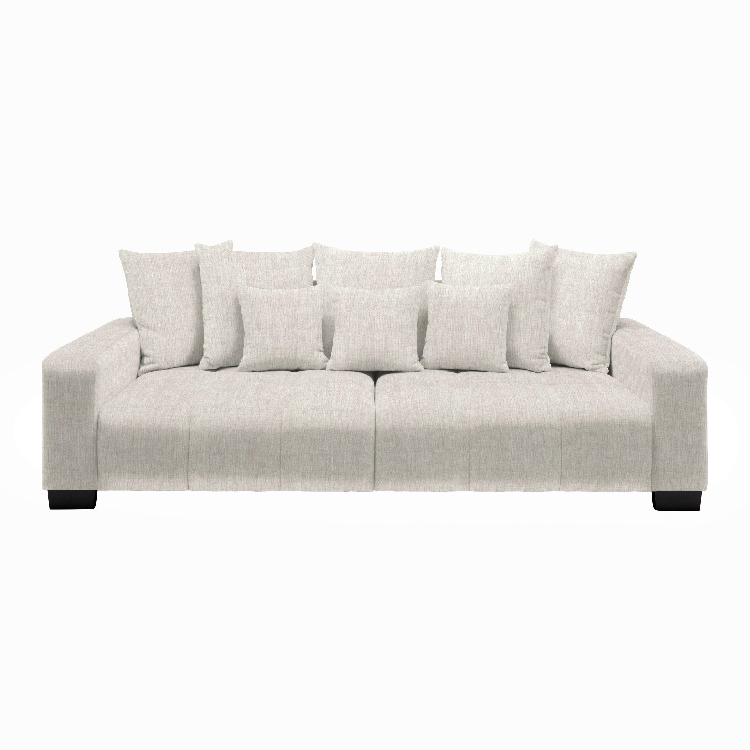 BIG SOFFA i cremefärgad  - svart/cremefärgad, Modern, trä (246/93/124cm) - MID.YOU