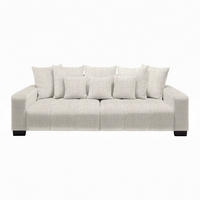 BIG SOFFA i cremefärgad  - svart/cremefärgad, Modern, trä (246/93/124cm) - MID.YOU