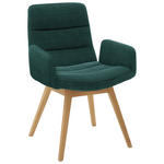 ARMLEHNSTUHL  in Cord  - Naturfarben/Grün, Design, Holz/Textil (61/88/66cm) - Dieter Knoll