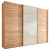 FÜGGESZTETT TOLÓAJTÓS SZEKRÉN részben tömörfa bükk bükkszínű, Pezsgő  - bükkszínű/Pezsgő, Natur, faalapú anyag/üveg (250/217/67cm) - Linea Natura