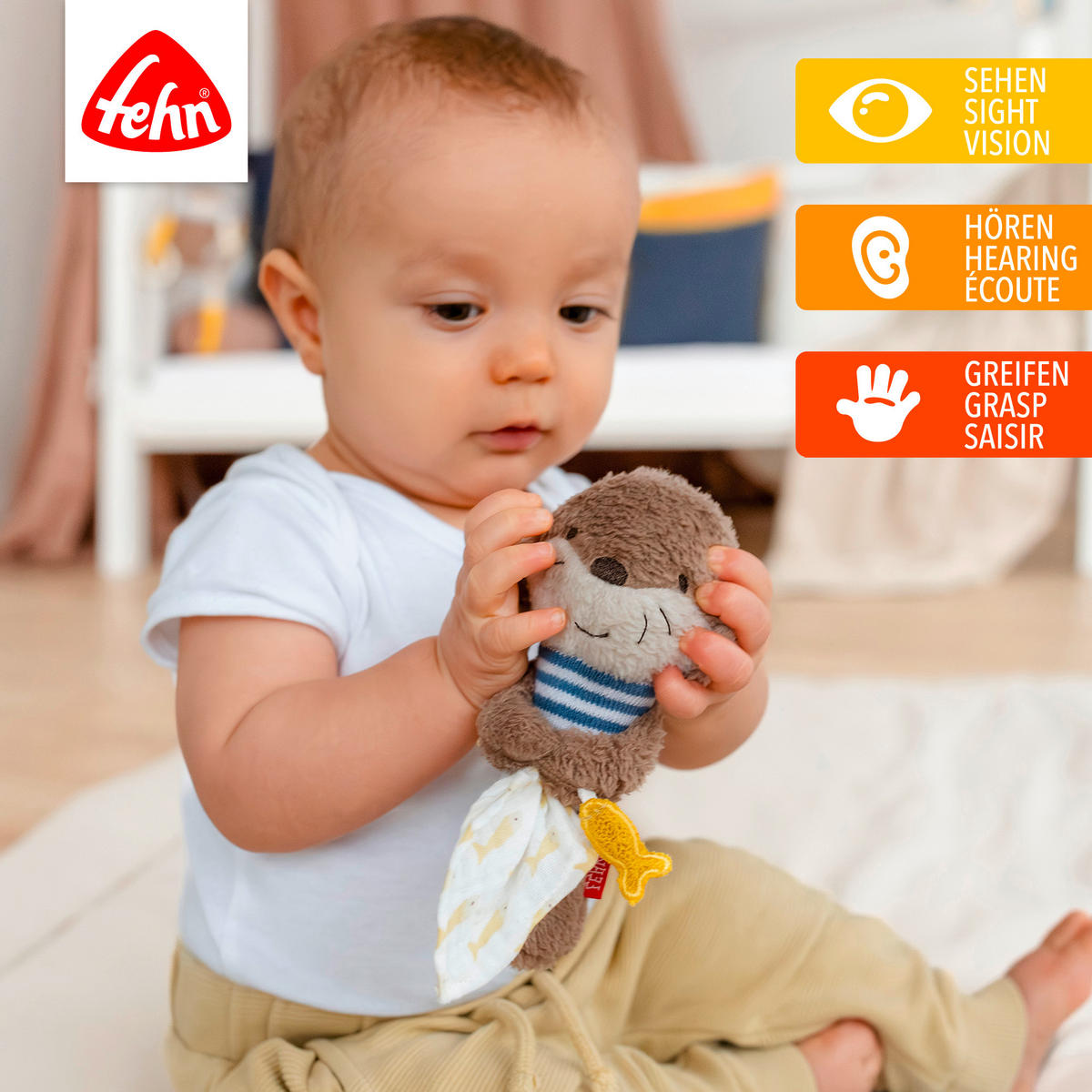 GREIFLING Otter Theo  - Multicolor, Basics, Textil (17/9/5cm) - Fehn