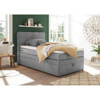 BOXSPRING-ÁGY 120/200 cm  világosszürke  - világosszürke, Konventionell, műanyag (120/200cm) - MID.YOU