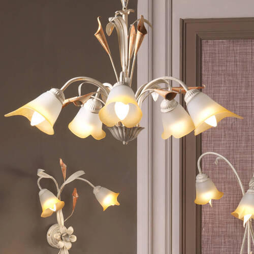 LUSTER, 70/100 cm  - biela, Natur, kov/sklo (70/100cm)