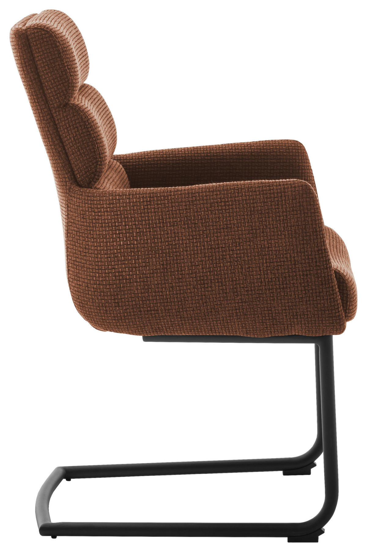 ARMLEHNSTUHL  in Stahl Webstoff  - Rostfarben/Schwarz, Design, Textil/Metall (61/90/64cm) - Dieter Knoll