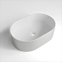 WASCHBECKEN 45/14/30 cm  - Edelstahlfarben/Weiß, Basics, Stein (45/14/30cm) - Dieter Knoll